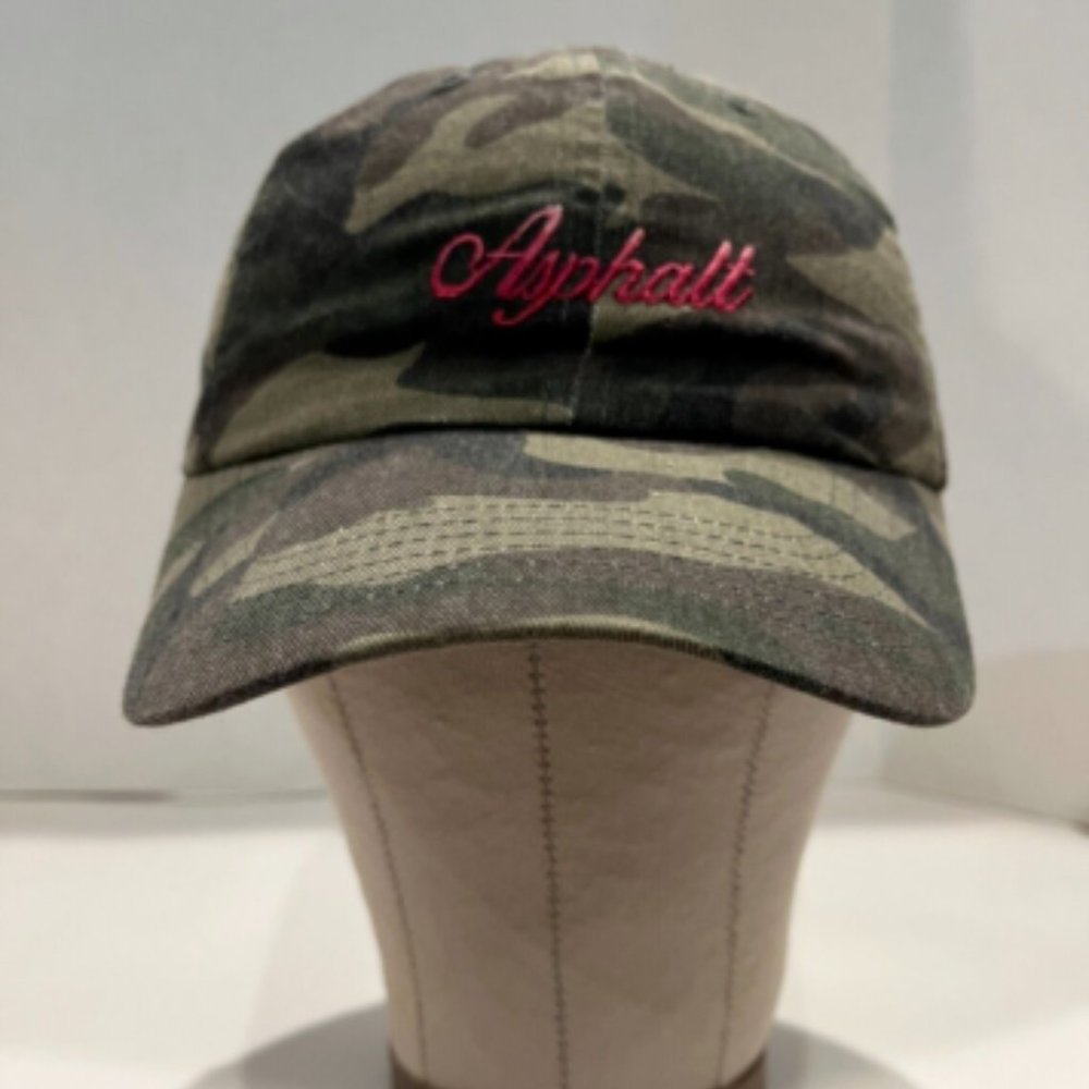 Camo Print Pink Asphalt Brand Dad Hat Adjustable Adult Size Clean